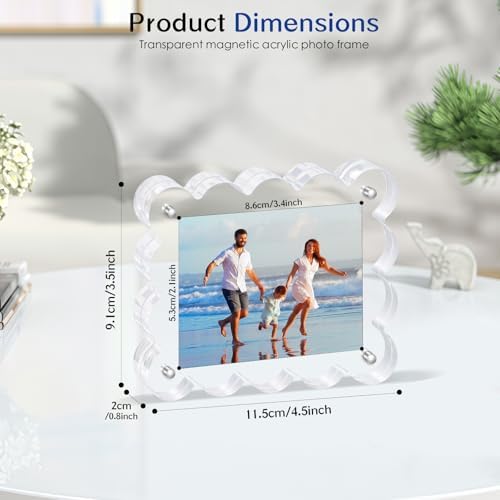 2 Pack Magnetic Acrylic Picture Frames,2x3 Small Photo Frame - Image 3