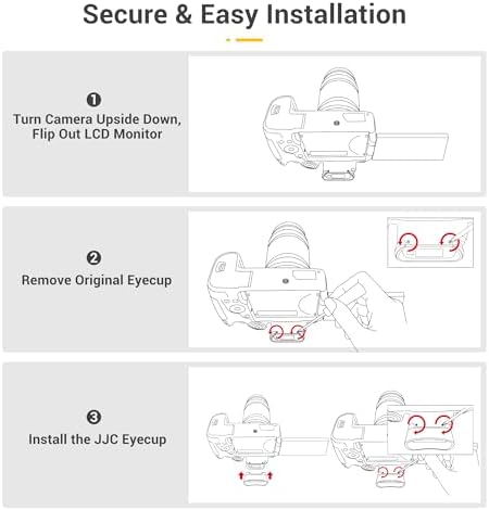 JJC Round Eyecup Eye Cup Eyepiece for Canon EOS R5 Mark II Camera - Image 6