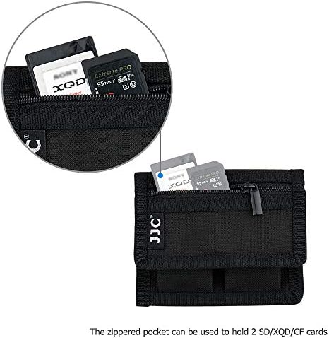 JJC Camera Battery Case Holder, Storage Pouch for 2 x NP-FW50 LP-E17 LP-E6 - Image 4