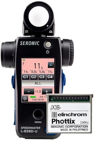 Sekonic L-858D-U Speedmaster Light Meter with RT-EL/PX Transmitter Module, Incident & 1∞ Spot Meter with Flash Duration Analysis & Elinchrom/Phottix Wireless Control Bundle - Image 5
