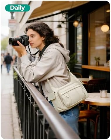 BAGSMART 2 in 1 Puffy Camera Bag for Photographer Everyday Shoulder Bag - Image 2