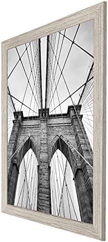 Americanflat 20x30 Poster Frame - Driftwood Engineered Wood with Polished Plexiglass - Wide Picture Frame for Vertical or Horizontal Wall Display - Epic Collection - Driftwood - Image 5