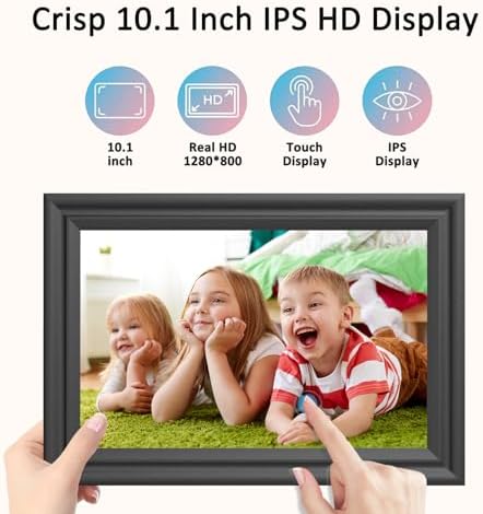 Digital Picture Frame WiFi 10.1 Inch Digital Photo Frame, Electronic Picture Frame, 16GB Storage, Auto-Rotate, IPS Touch Screen, Easy Setup and Share Photos and Videos via Free App from Anywhere - Image 3