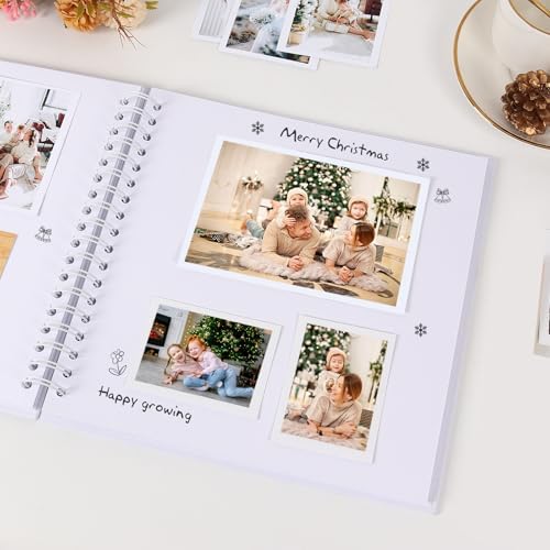 RECUTMS 12 x 12 Inch Scrapbook 60 Page Kraft Paper DIY Wedding Album White - Image 2