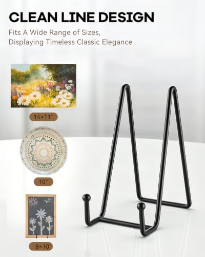 3 Pack 6 Inch Plate Stands for Display - Metal Picture Stand Plate Holder - Image 2
