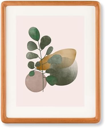 Recuerdos 8x10 Cherry Picture Frame, Matted to 6x8 with HD Plexiglass by Recuerdos