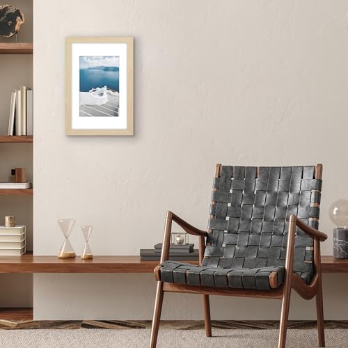 Americanflat 11x17 Picture Frame - Matted to 8x12 - Natural Oak - Image 4