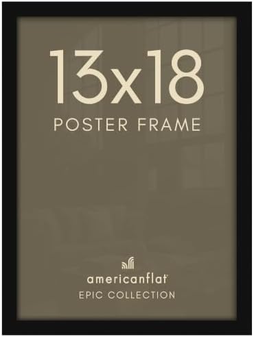 Americanflat 13x18 Poster Frame - Engineered Wood - Black by Americanflat