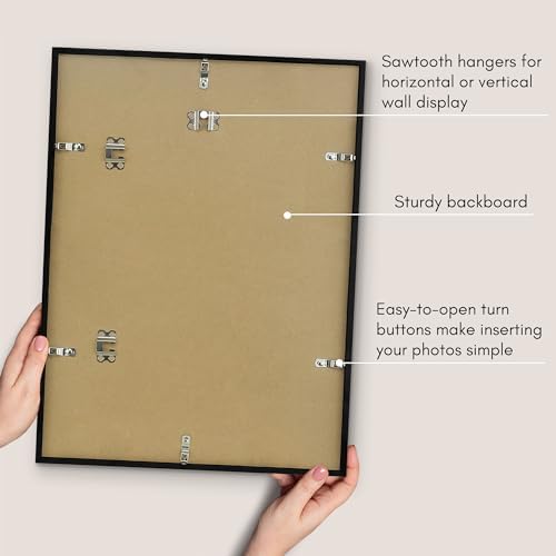 Americanflat 15x20 Picture Frame with 16 Openings for 2x3 Instant-Print Photos - Black Mini Picture Frames for Wall Display with Polished Plexiglass - Image 6