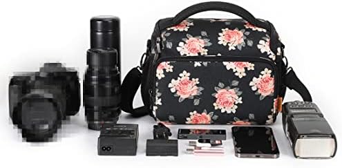 DOMISO Camera Bag Case Waterproof Anti-shock Shoulder Bag, Flower - Image 5