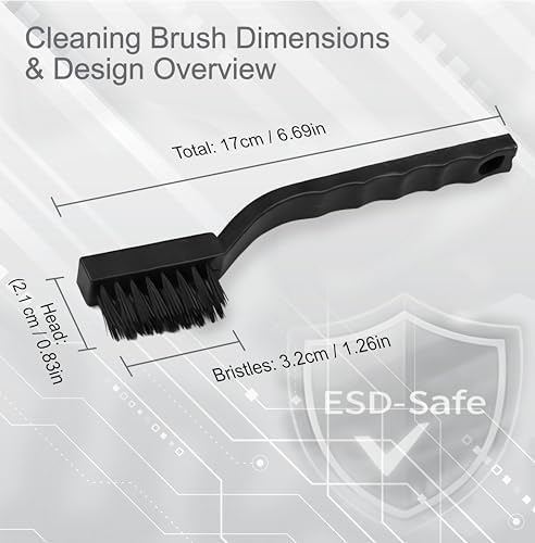 Anti-Static ESD Cleaning Brush Kit with a Zipper Pouch for Storage - Keyboard, Circuit Boards, Electronic Devices Tool Set - 10 PCS - Image 3