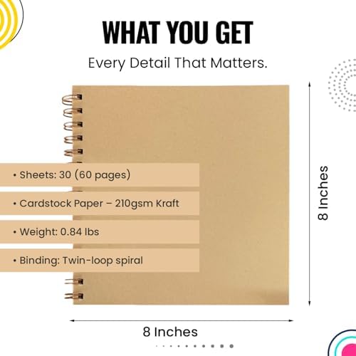 8x8 Modern Shop Scrapbook Album| Hardcover & Extra Thick- 210gsm 60 page - Image 2