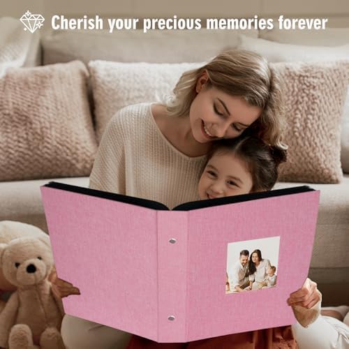 Artmag Fabric Photo Album 4x6 1000 Large Capacity for Family Wedding Anniversary Linen Album Holds 1000 Horizontal and Vertical Photos (1000 Pockets, Pink) - Image 5