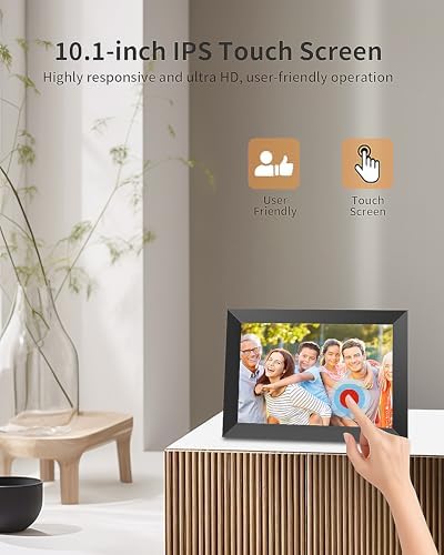 Frameo Digital Picture Frame, 10.1 Inch Smart WiFi Photo Frame with 1280x800 HD IPS Touch Screen, Auto-Rotate, Wall Mountable, Share Photos/Videos Instantly via App from Anywhere - Image 4