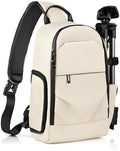 TAAOKA Camera Sling Bag for Photographe – Waterproof Crossbody Camera Bag with Fast Access Pockets, DSLR Cute Camera Bag for Nikon/Sony/Canon (Beige) by TAAOKA