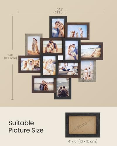 SONGMICS 12-Pack 4 x 6 Collage Picture Frames with Glass Front - Image 5