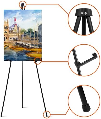 ARTASY 63" Easel Stand for Wedding Signs, Black, 1 Pack with Carry Bag - Image 6