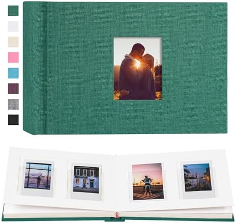 Instax Mini Photo Album with Writing Space, 56 Pockets, Green by Unknown