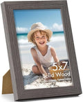 Vittanly 5x7 Picture Frame Made of Solid Wood for Wall & Table, Dark Grey by Vittanly