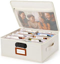 HULISEN Photo Storage Box with Lock, Photo Organizer for 2000+ 4x6 Pictures by HULISEN