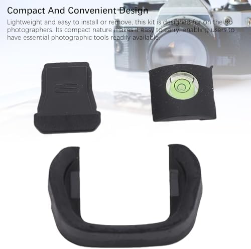 Camera Eyecup Hot Shoe Cap Level Kit for R5 R6 Camer, Eye Cup Viewfinder Hot Shoe Cover Bubble Spirit Level, Dust and Scratch Proof, Compact and Convenient Design - Image 2