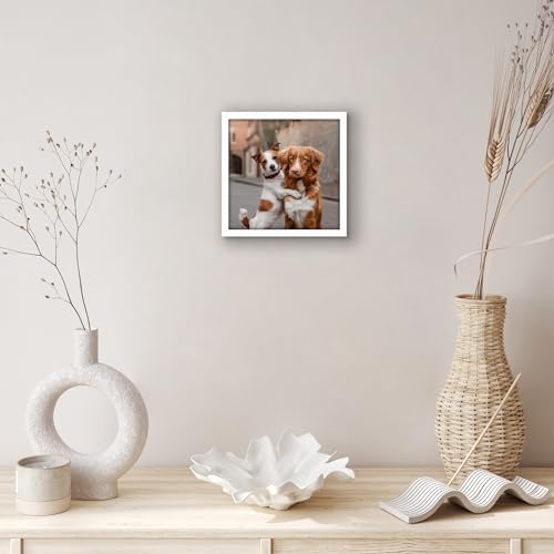 Americanflat 6x6 Picture Frame - Slim Molding - White - Image 6