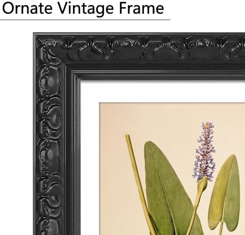 VIOLABBEY 11x14 Picture Frame Black, Ornate Vintage Photo Frame - Image 4