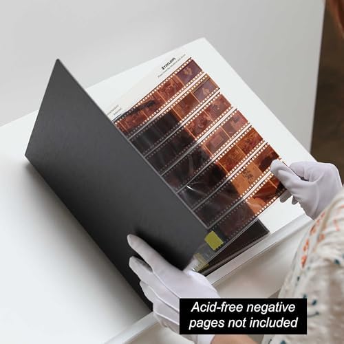 Acid Free Film Protector Storage Box Set 3 Ring Film Negative Binder for Standard 135 35mm 120 4x5 8x10 Negative Pages Film Bag(Black) - Image 2