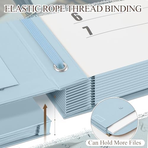Marspark Important Document Organizer with Elastic Closure,Blue - Image 3