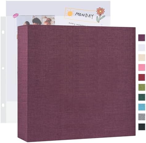 Mublalbum 12x12 Inch 3 Ring DIY Scrapbook Photo Album 80 Pages, Purple by Mublalbum