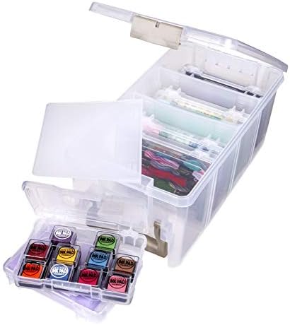 ArtBin Semi Satchel Photo Storage Photo & Craft Organizer Set, Large Box with [8] Plastic Storage Cases Inside, Clear - Image 4