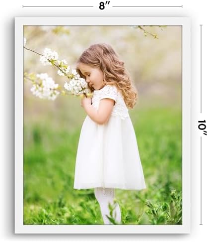 Americanflat 8x10 Picture Frame - Slim Molding - White - Image 2