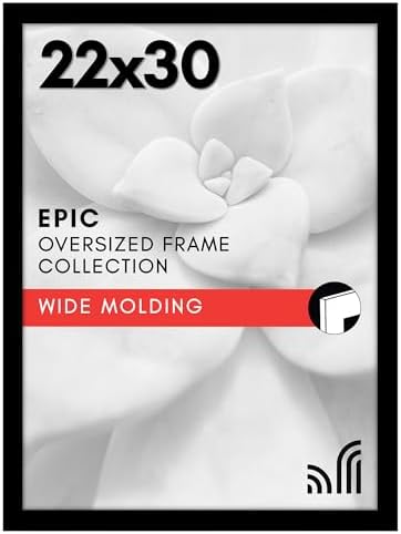 Americanflat 22x30 Poster Frame - Engineered Wood - Black by Americanflat