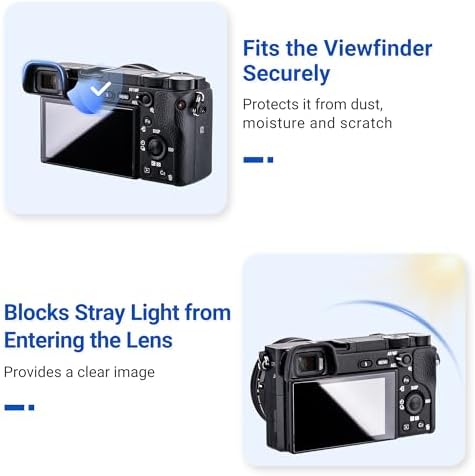 JJC 2-Pack FDA-EP10 Eyecup Eyepiece for Sony A6300 A6100 A6000 Cameras - Image 3