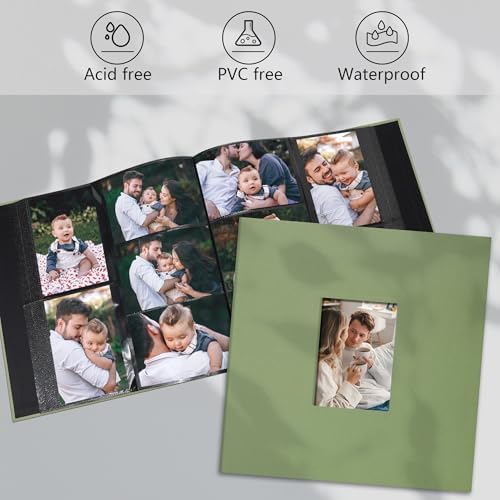 Photo Album 4x6 Pictures 600 Pockets Linen Cover Gray Blue - Image 3