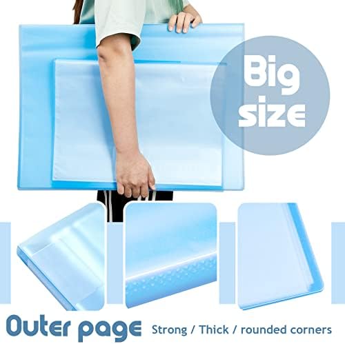 Henoyso 60 Pages Diamond Painting Storage Book A2 A3 Art Binder, Blue - Image 6