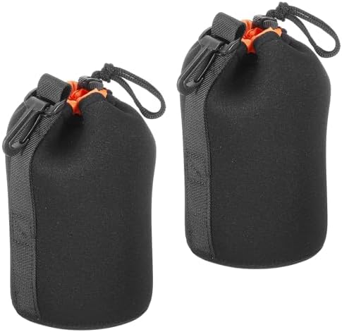 PATIKIL Camera Lens Bag 3.7" ID x 7.1" H Drawstring Lens Pouch 2Pcs by PATIKIL
