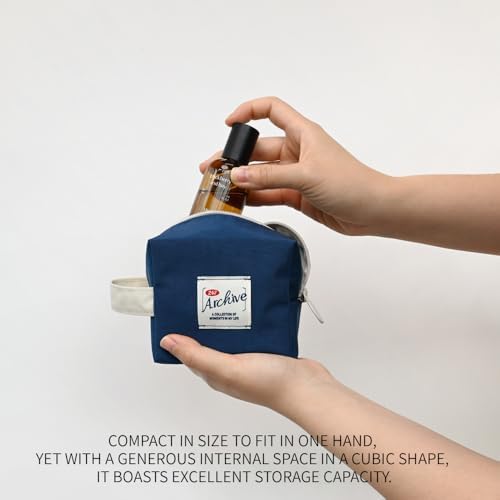 Monolike Archive Cube Mini Pouch, Ocean Navy - Makeup Bag, Cosmetic Bag, Travel Bag, Toiletry Bag, Organizer, Storage Bag - Image 5