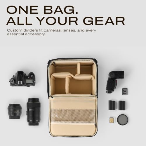 C Coiro Camera Bag for Digital DSLR SLR, Protection, Waterproof Mirrorless Small Camera Bag, Camera Lens Case, Travel Organizer Camera Insert for Backpack, Black Color - Image 6