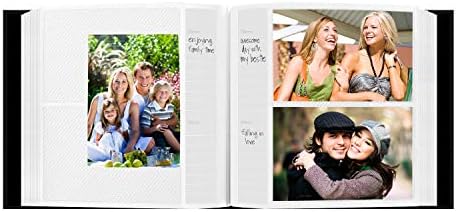 Fabric Frame Cover Photo Album 200 Pockets Hold 4x6 Photos, Deep Black - Image 4