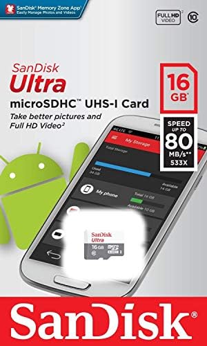 SanDisk Ultra SDSQUNS-016G-GN3MN 16GB 80MB/s UHS-I Class 10 microSDHC Card - Image 2