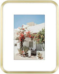 Golden State Art 8x10 Gold Aluminum Picture Frame Mat for 5x7 Real Glass by GoldenStateArt