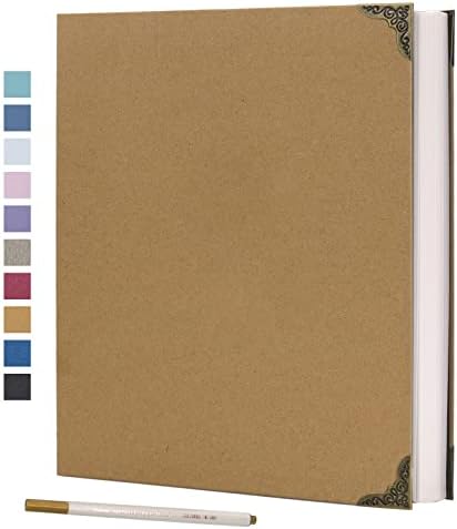 Vienrose 3-Ring Self-Adhesive Photo Album 9x10.6 In, 40 Pages, Khaki by Vienrose