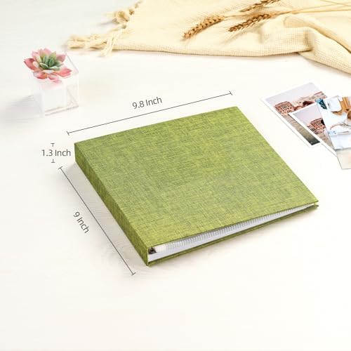 Mublalbum 8x8 Inch 3 Ring DIY Scrapbook Photo Album 40 Pages, Green - Image 2