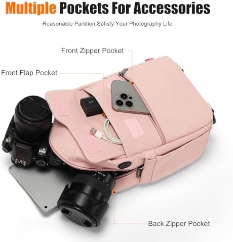 Cwatcun Large Canvas Sling Bag, Crossbody Chest Bag with Tripod Holder - Image 3