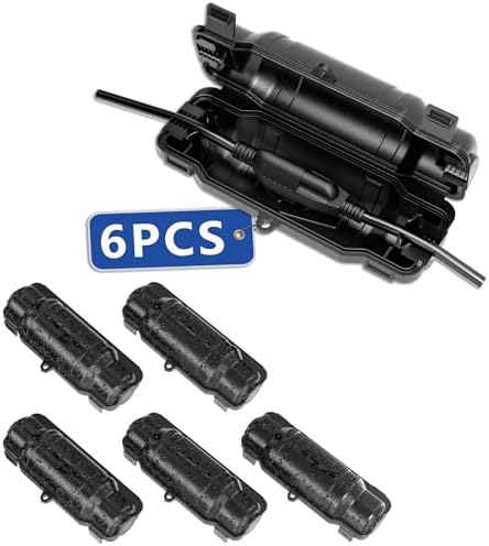 6 Pack Outdoor Extension Cord Safety Cover, Waterproof, Black by Unknown