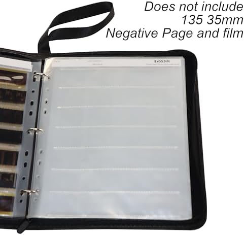 Acid-Free Archival Film Storage Box with 3-Ring Binder, Compatible with 135/35mm/120/4x5/8x10 Negative Pages, Dustproof Protector for Film Sleeves & Negatives - Image 7