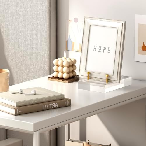 SVENJBB Acrylic Easel Display Stand with Adjustable Gold-Toned Pegs – Crystal Clear Acrylic with Floating Appearance, Ideal for Photos, Cookbooks, Invitations, and Plates, 1Pack - Image 3