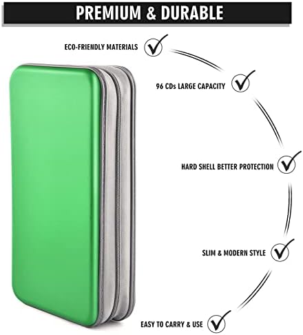 96‑Capacity Hard Plastic CD/DVD Binder for Car, Home & Travel - Image 3