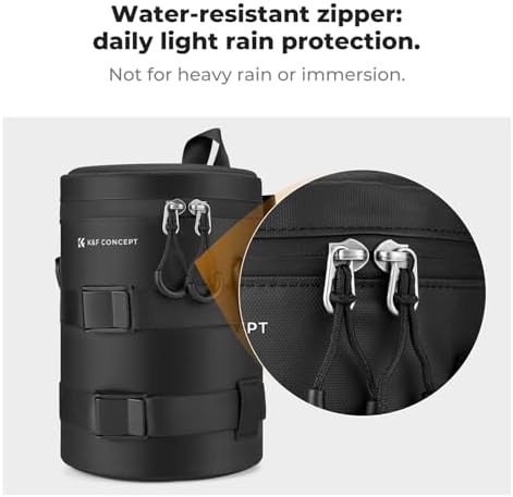 K&F CONCEPT Camera Lens Case, Protective Pouch for Lens with Air Blower - Image 3
